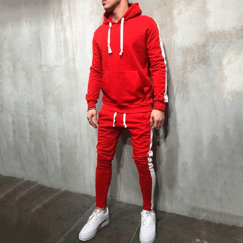 Tuta Stripe Line Set – Felpa Patchwork + Jogger con Coulisse