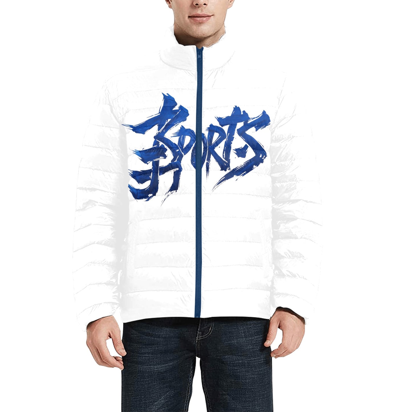 Giacca Bomber Uomo Collezione JSports Mono H18 Color Series JSHUB – Quattro Varianti con Stampa Centrale Blu Marino Sfumato