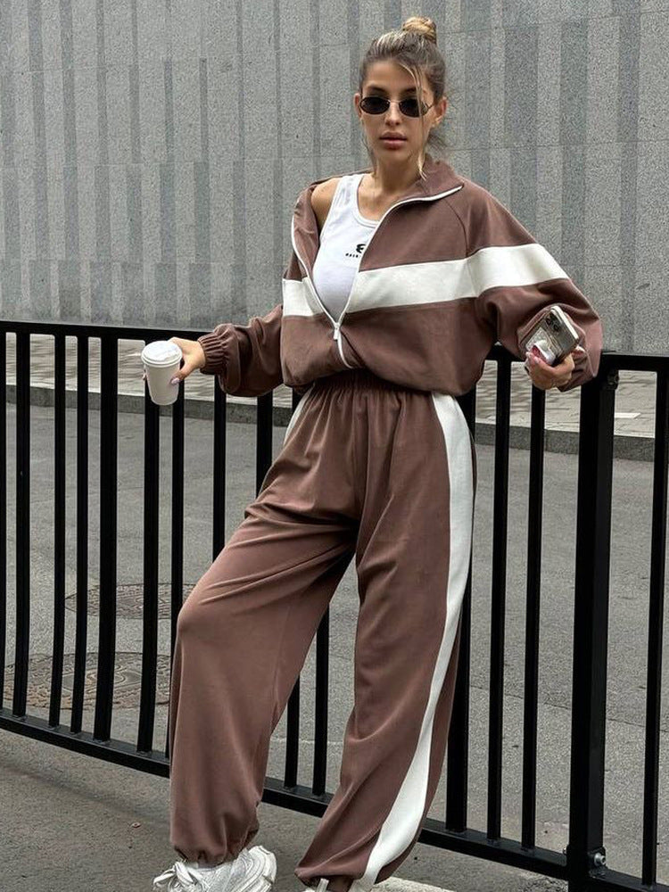 Tuta Donna Streetwear Zip Contrast Jshub