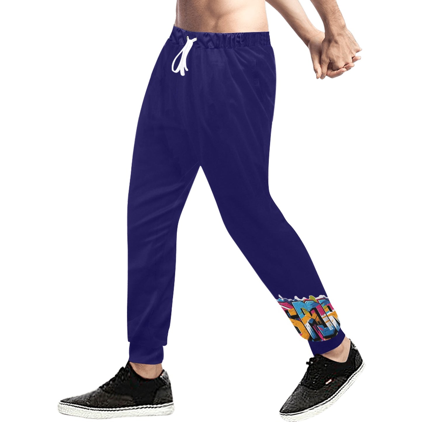 Pantaloni tuta baggy murales