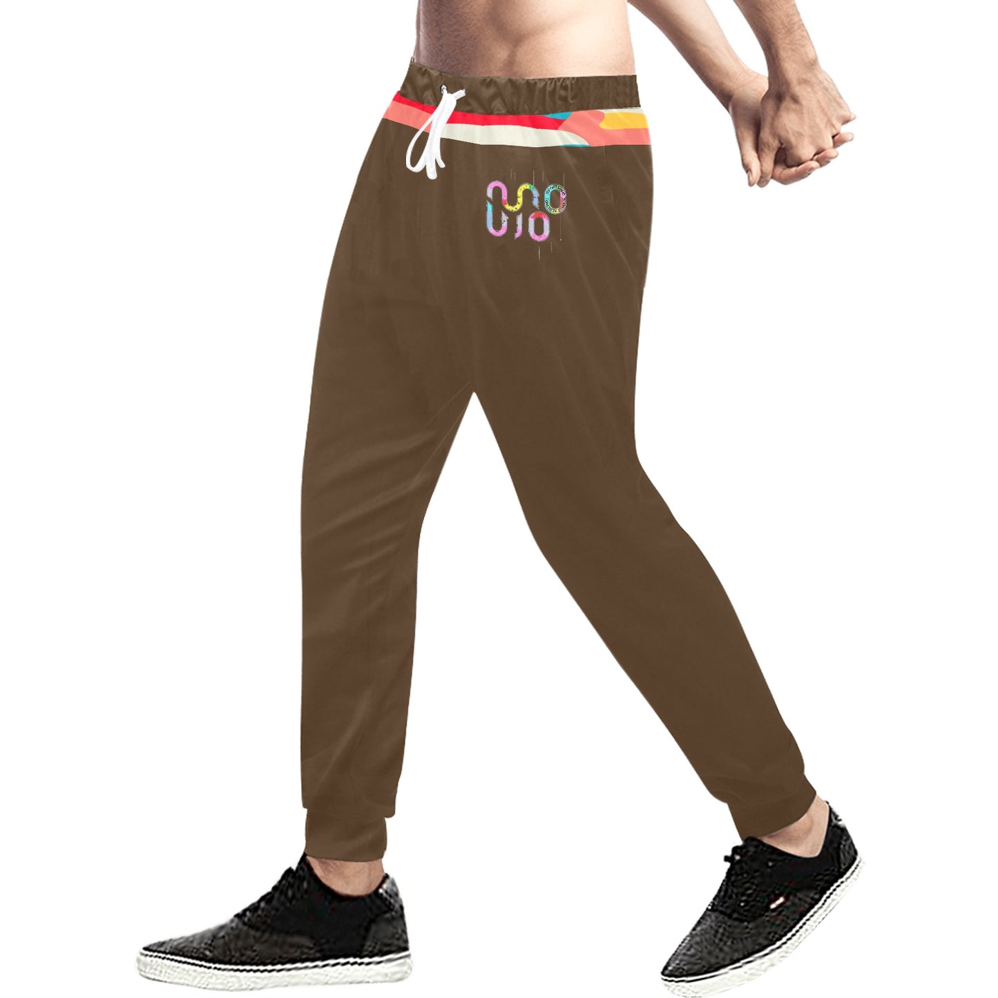 PANTALONE Concrete Echoes – Wide Caffè Joggers