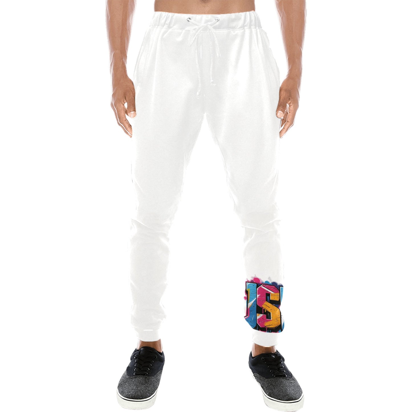 Pantaloni tuta baggy murales