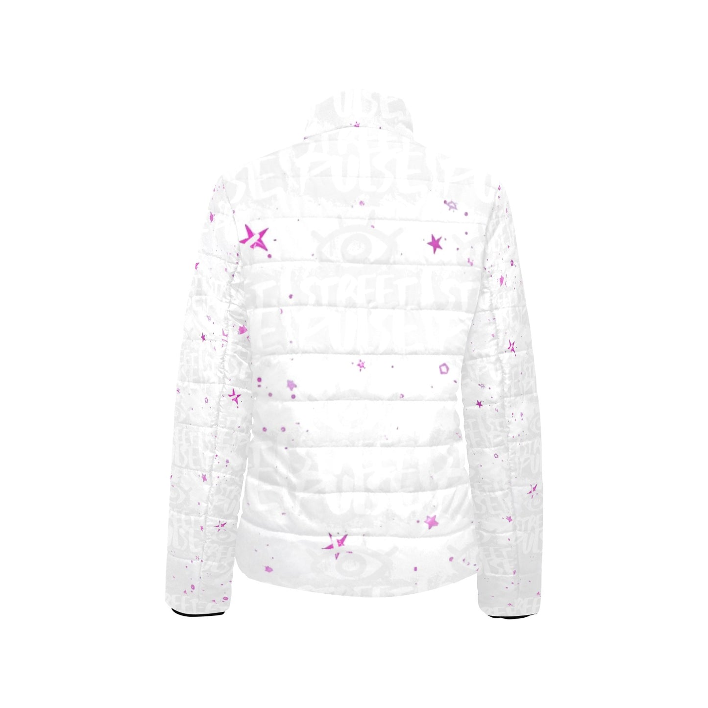 Giacca imbottita donna JS Street Pulse bianca colletto rialzato