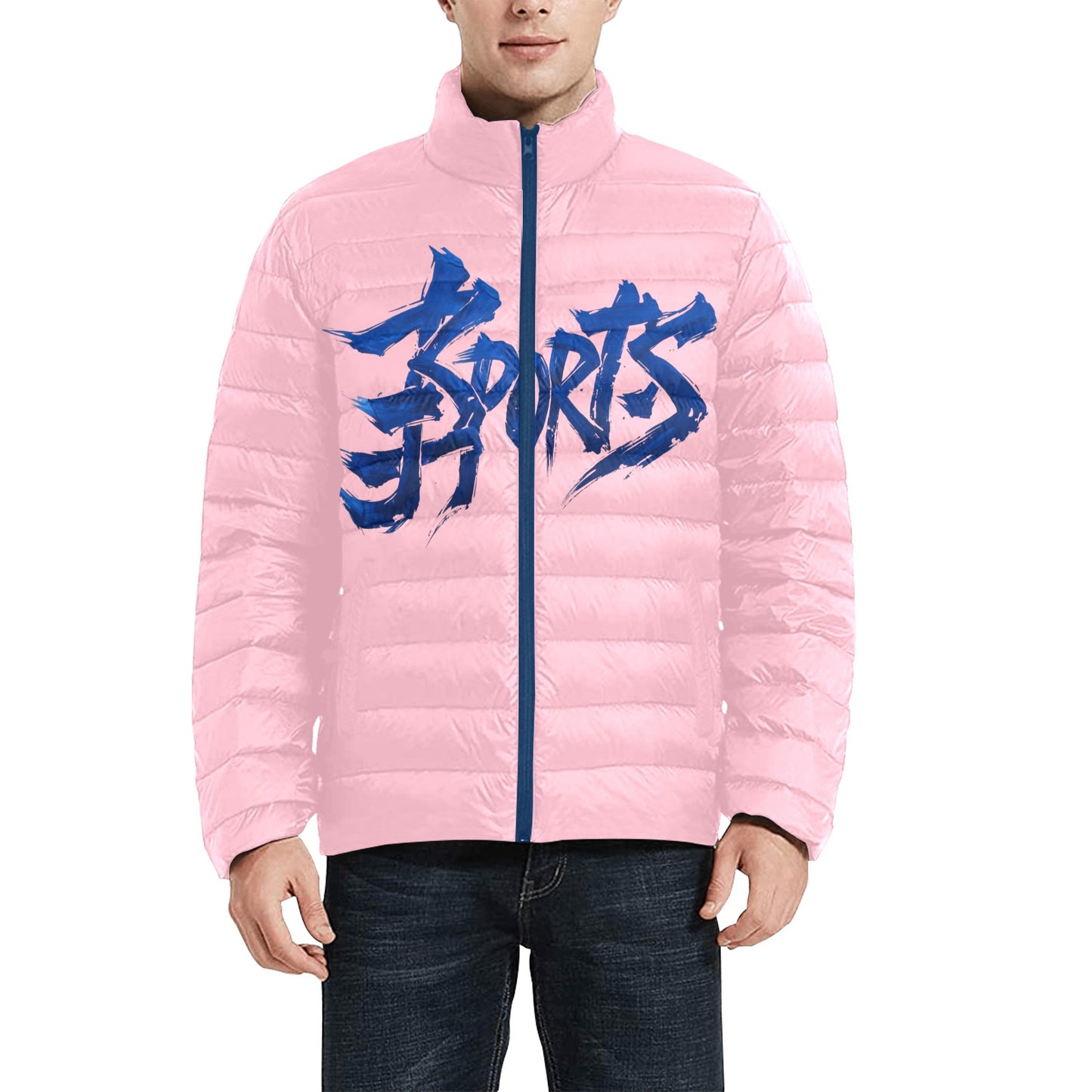 Giacca Bomber Uomo Collezione JSports Mono H18 Color Series JSHUB – Quattro Varianti con Stampa Centrale Blu Marino Sfumato