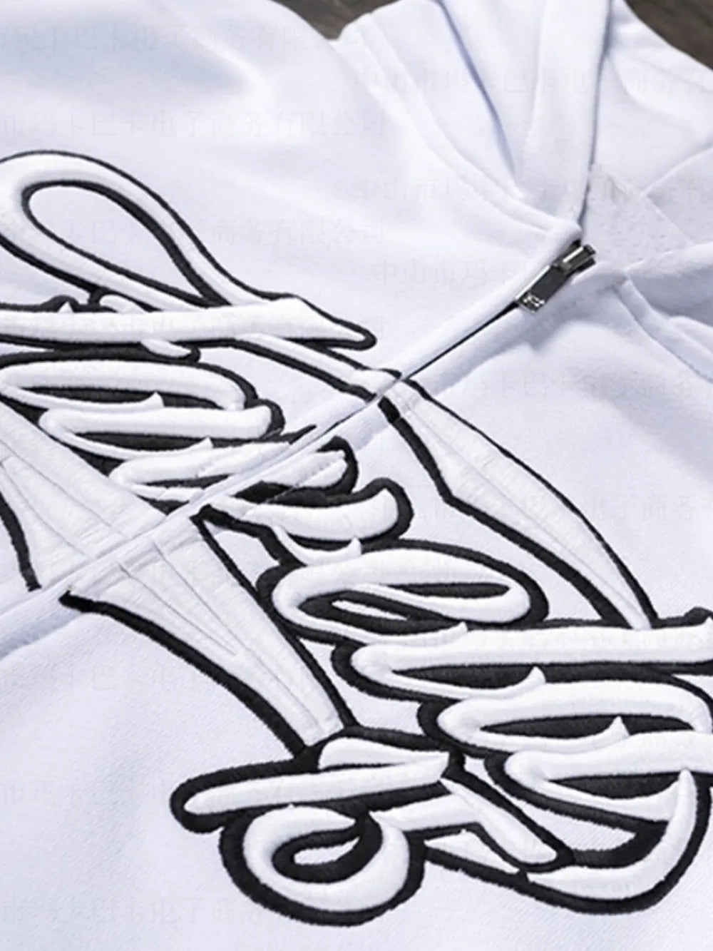 Felpa Letter Ricamata