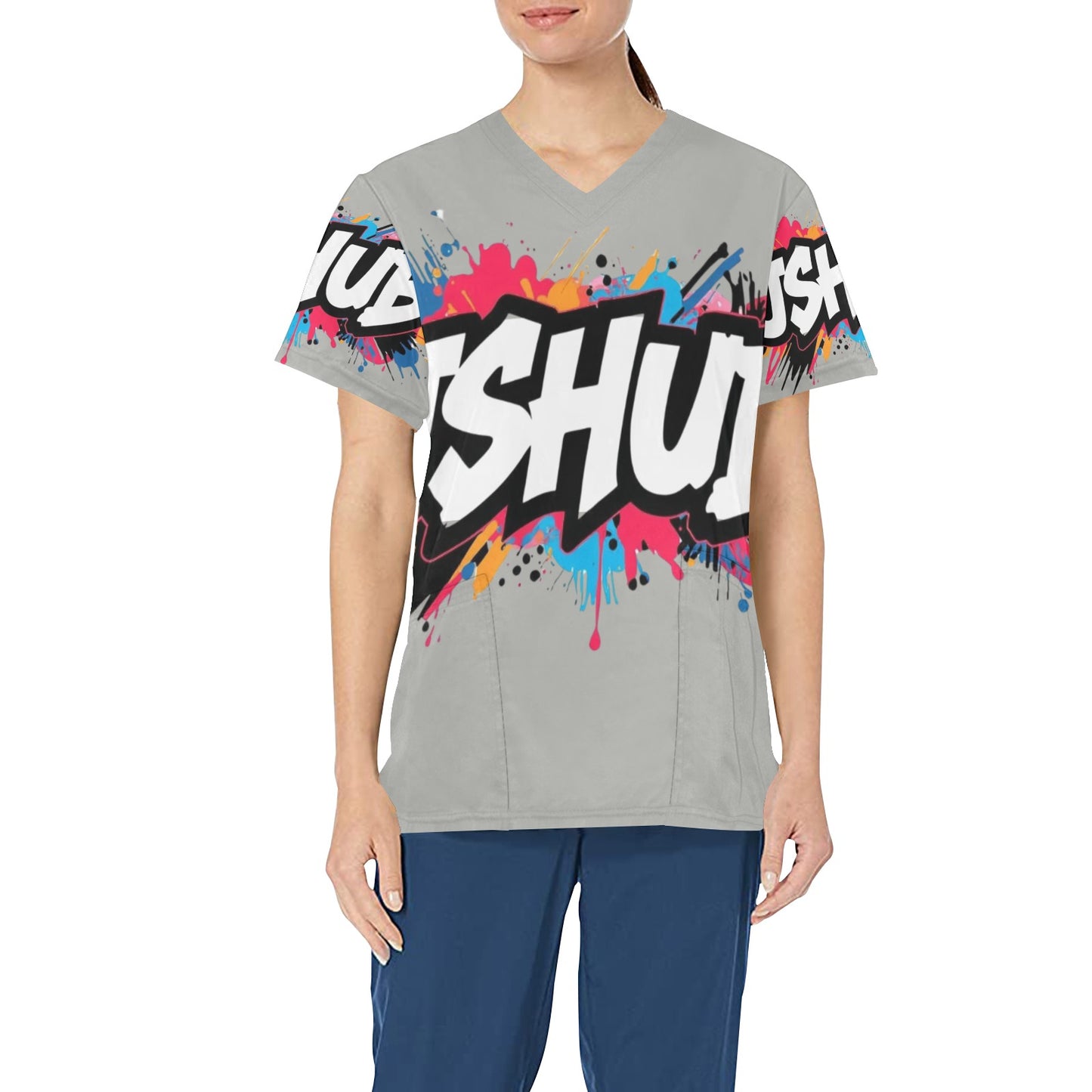T-shirt Scrub Unisex JSHub Logo Multicolor All-Over – Urban Style 2025