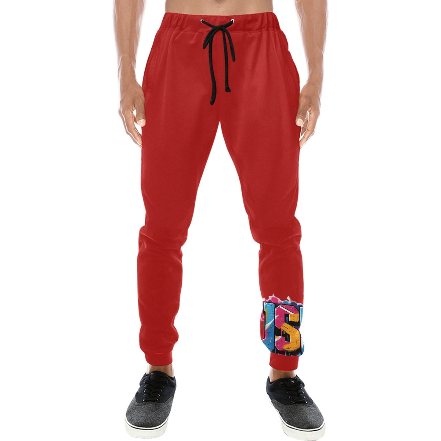 Pantaloni tuta baggy murales