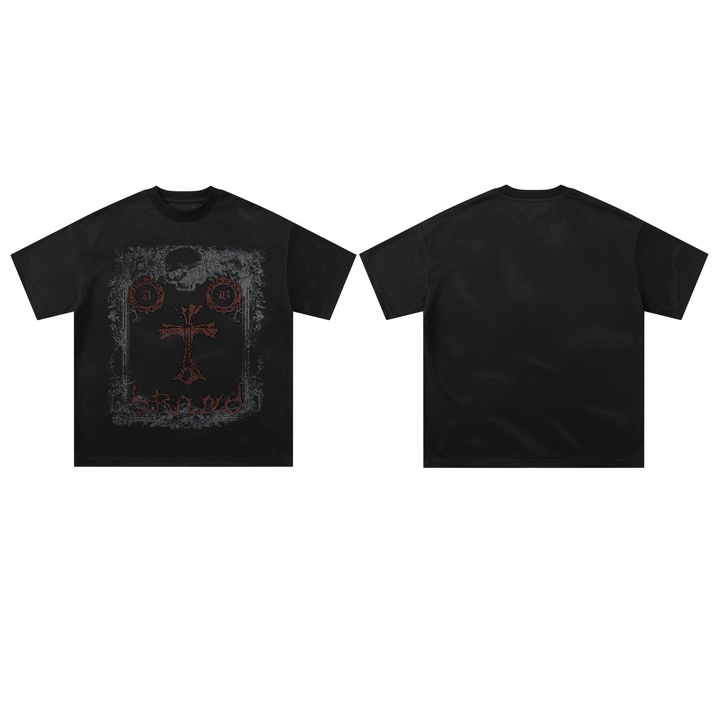 Dark Cross Mesh Tee