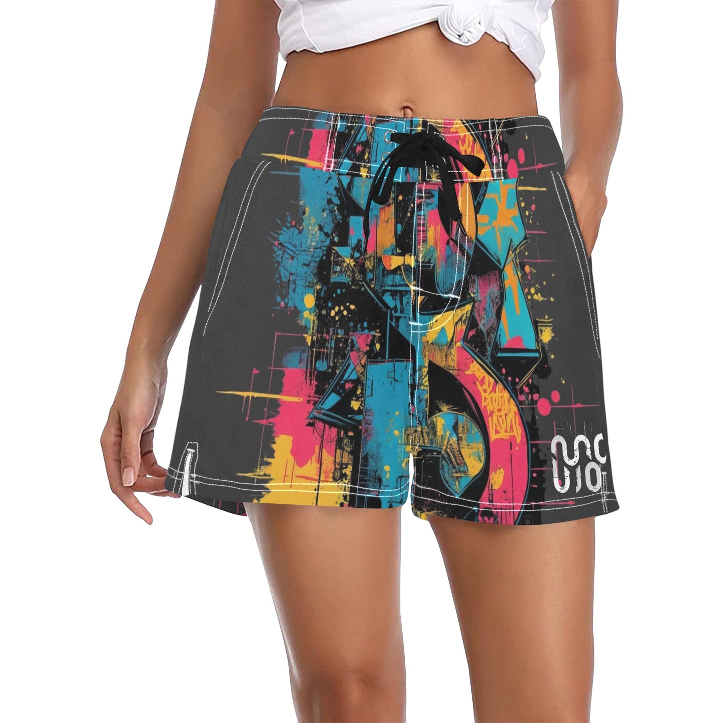 Bermuda Donna | Urban Graffiti Edition Concrete Echoes – Linea V-neck “Visual Riot”