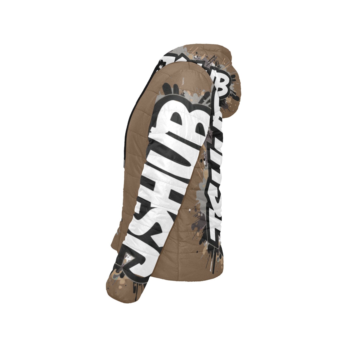 Giacca Imbottita con Cappuccio da Donna – Stampa All Over JSHub