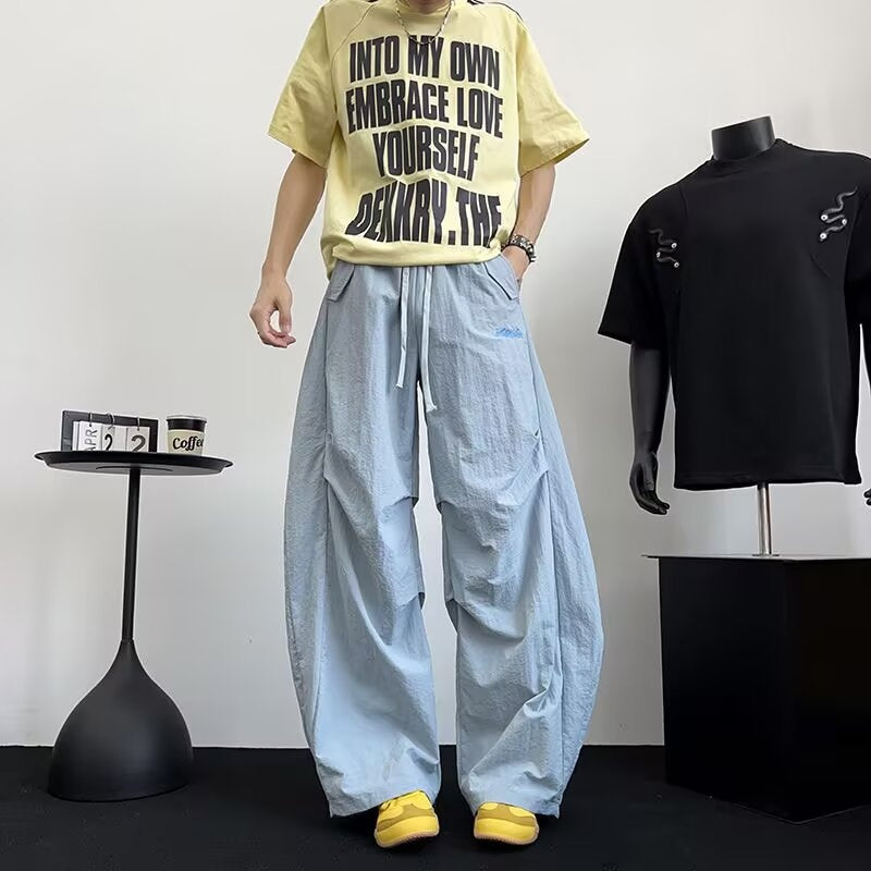 Pantaloni “Flow Rider” sportivi larghi ricamati