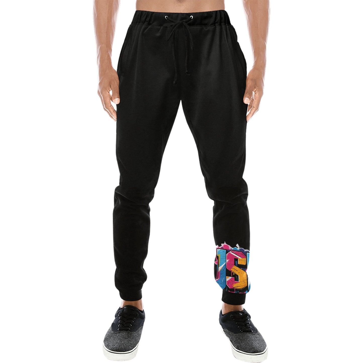 Pantaloni tuta baggy murales