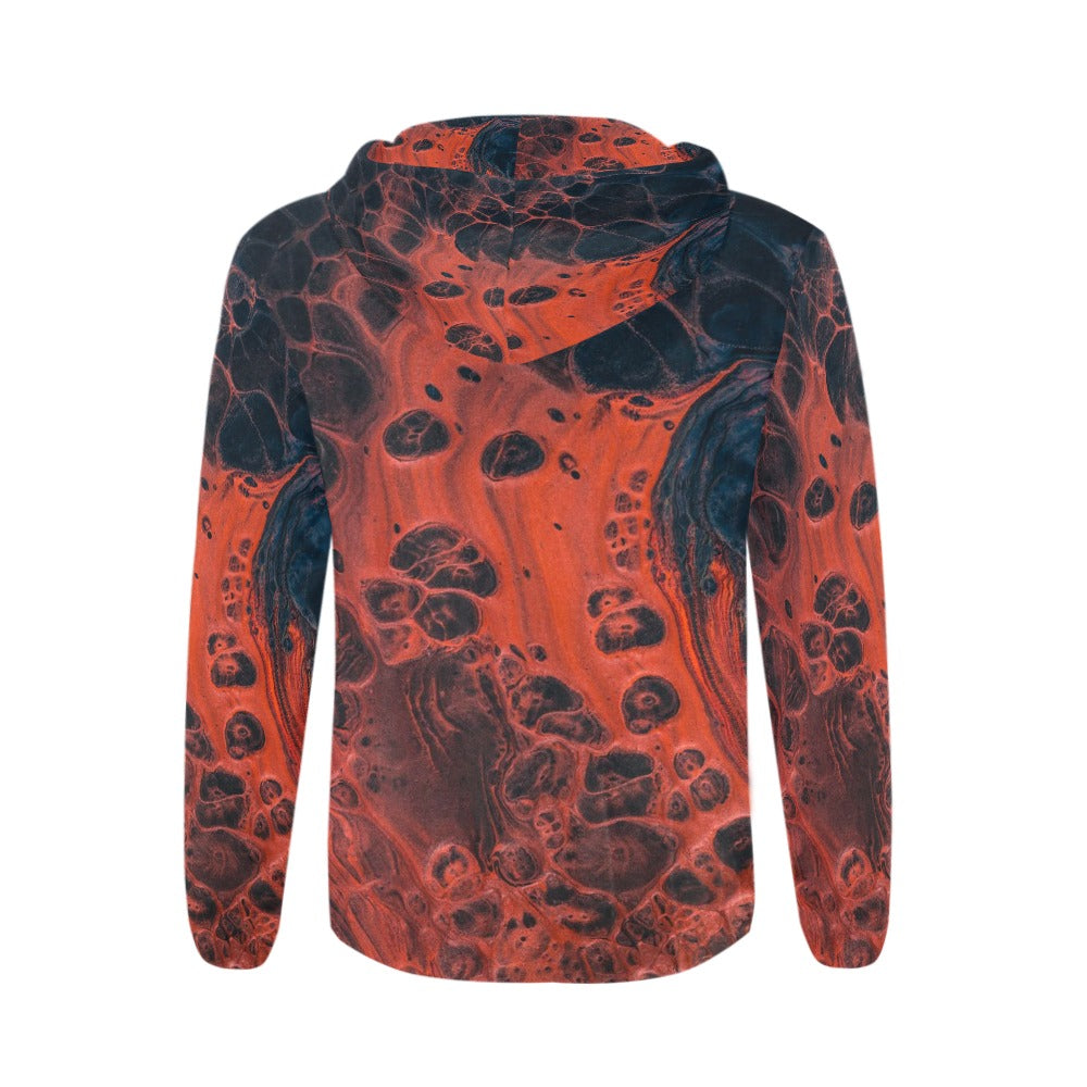 FELPA Concrete Echoes – Lava Drop Full-Zip Hoodie