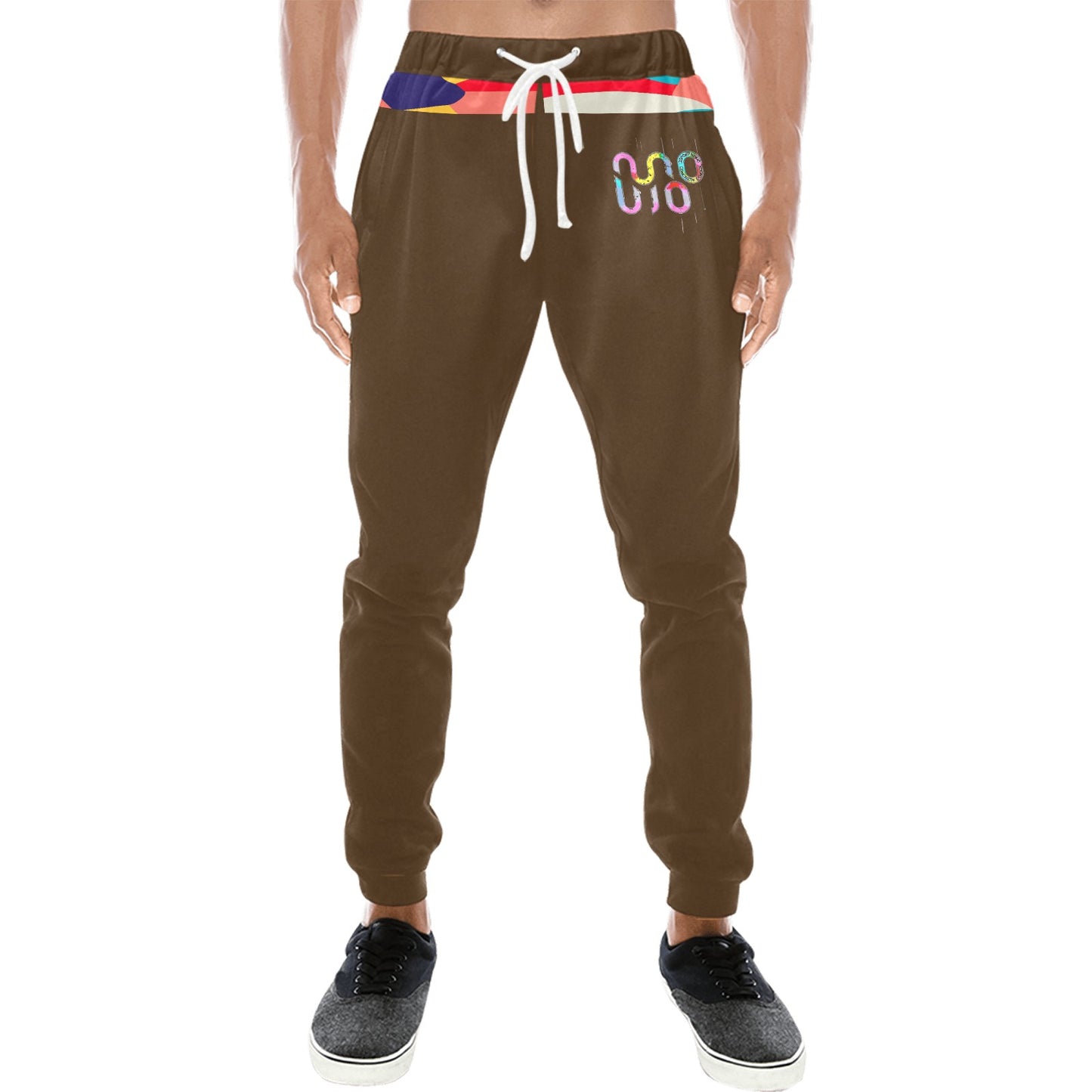 PANTALONE Concrete Echoes – Wide Caffè Joggers