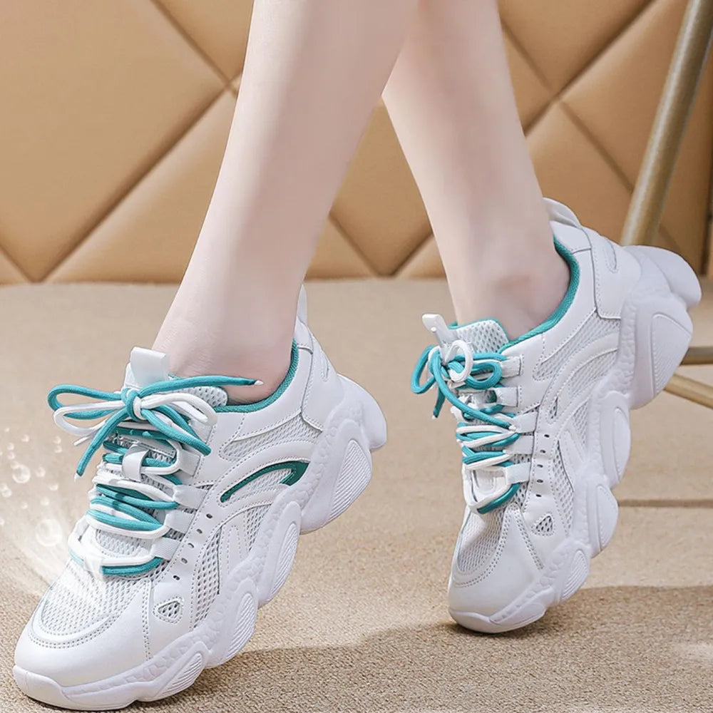 Scarpe Sportive Traspiranti con Lacci in Mesh