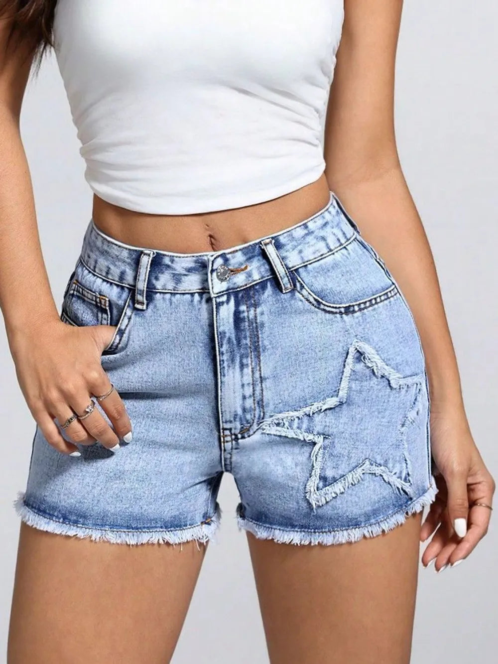 Shorts Star Raw Hem