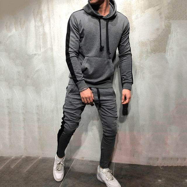 Tuta Stripe Line Set – Felpa Patchwork + Jogger con Coulisse