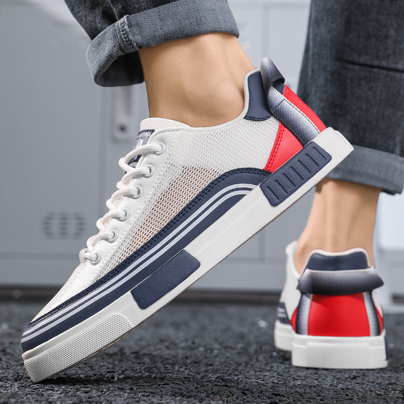 Scarpe Uomo Streetwear Sneakers Low Top in Mesh Traspirante