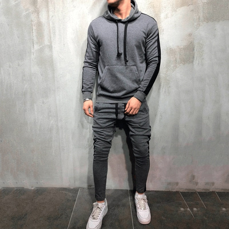 Tuta Stripe Line Set – Felpa Patchwork + Jogger con Coulisse