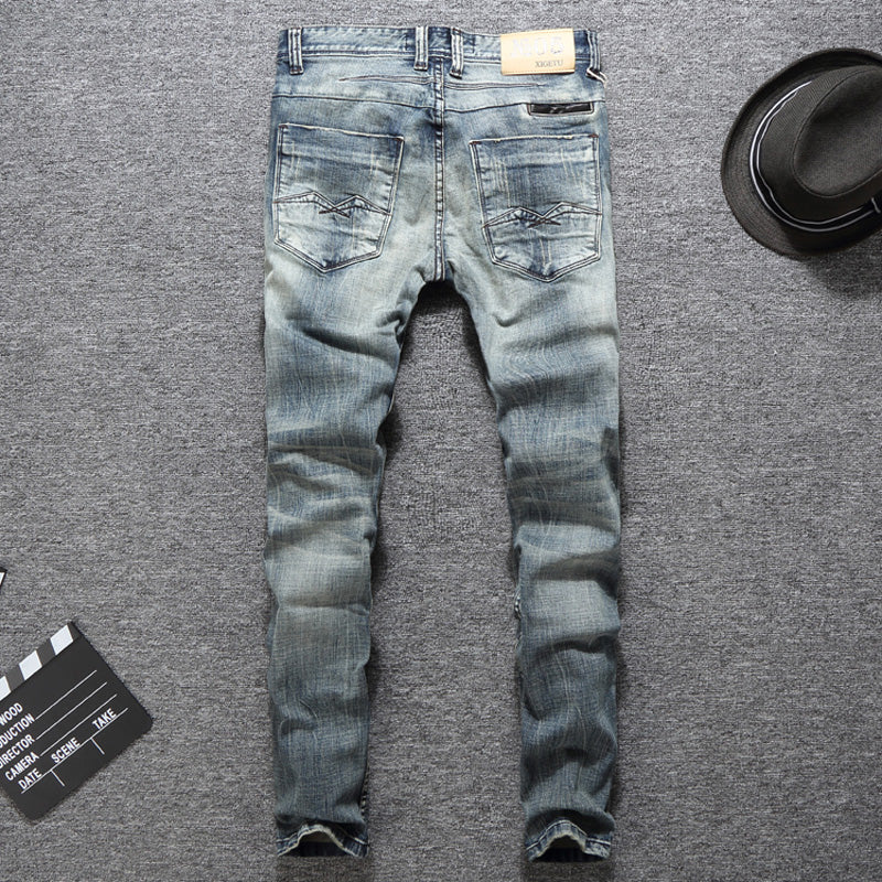 jeans slim fit balplein strappati