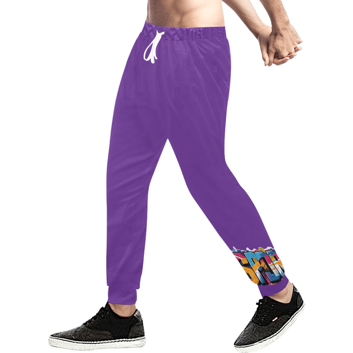 Pantaloni tuta baggy murales