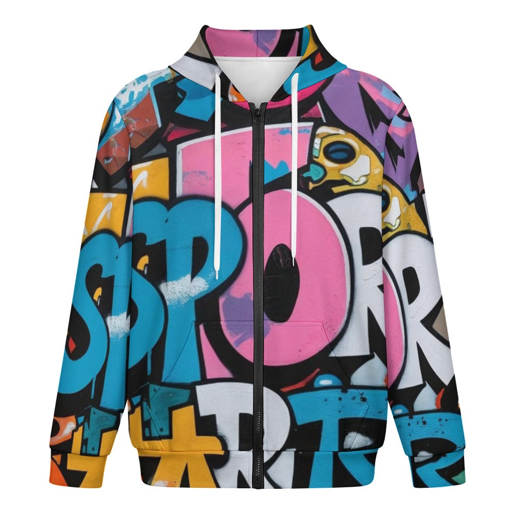 Felpa zipper murales man