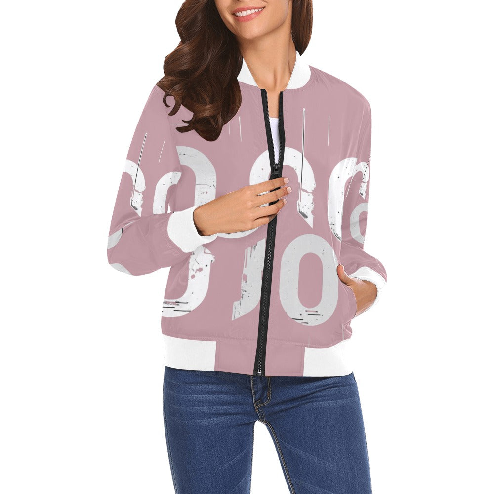 Bomber donna Concrete Echoes Urban Static rosybrown logo all-over streetwear
