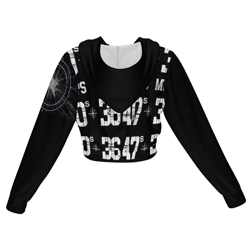 Giacca Cropped Donna JSHUB Urban Grid SS26 Zip Hoodie