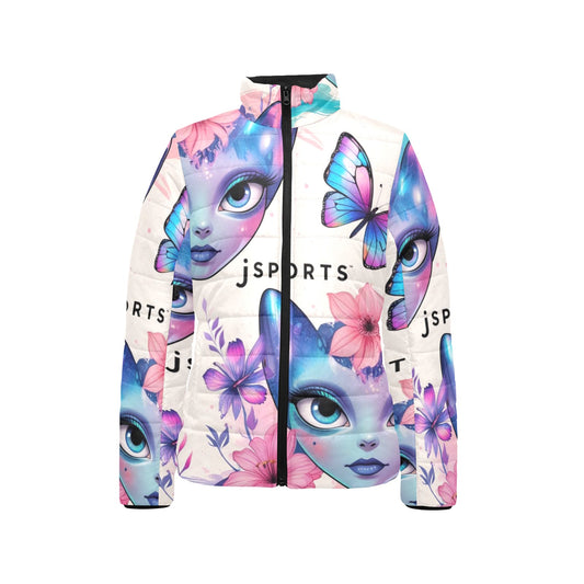 Giacca imbottita donna Dreamskin fisionomie aliene colletto rialzato