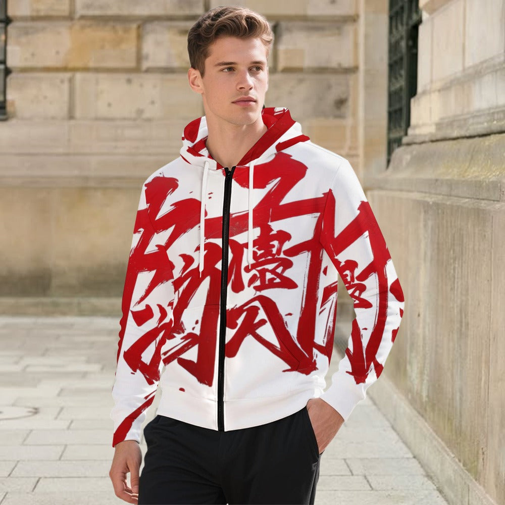 Felpa JSPORTS Momo M05 – Bianco Aurora e Rosso Sfumato