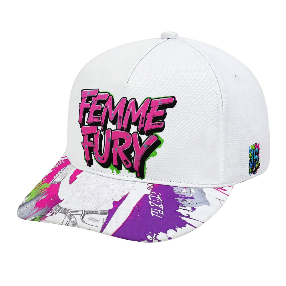Cappello Baseball Donna FEMME FURY –  Bianco Graffiti