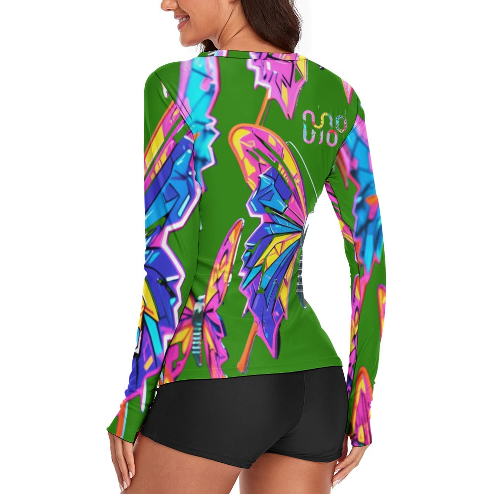 Maglietta donna Wings of Noise maniche lunghe protezione UV – 10 varianti colore