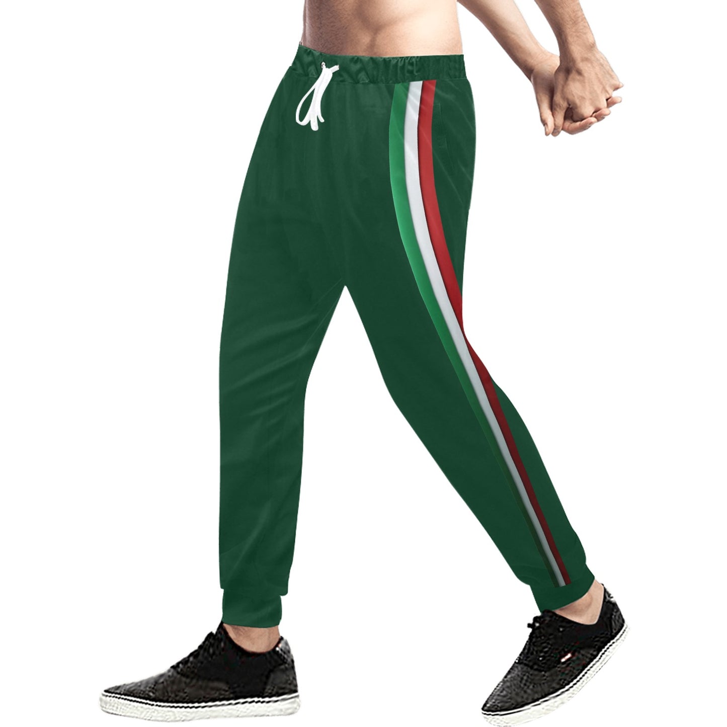 Pantaloni Italy Uomo Verde Scuro Inserto Tricolore JSHUB Winter Nation 2026 Streetwear