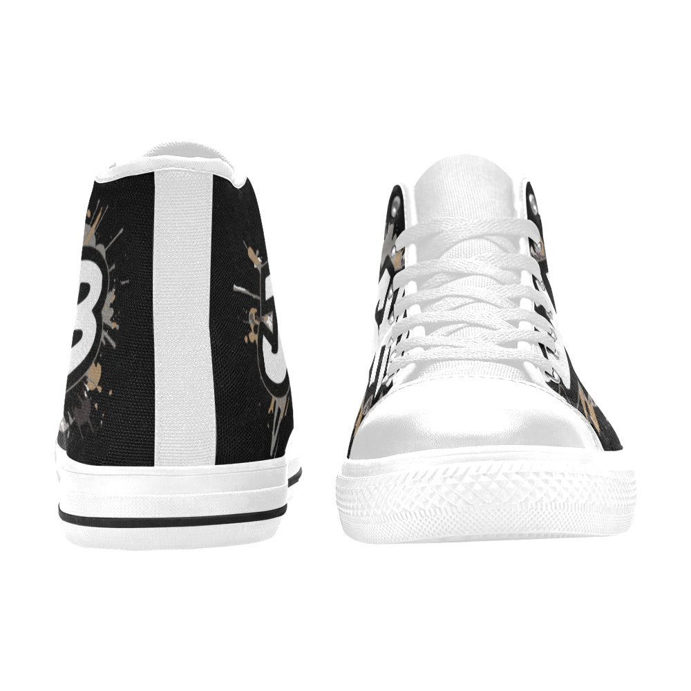 Scarpe Alte da Donna in Tela Urban JSHub Graffiti Dark – Design Esclusivo
