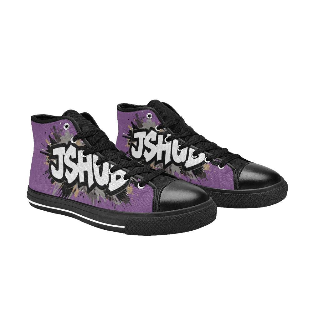 Scarpe Alte da Donna in Tela Urban JSHub Graffiti Dark – Design Esclusivo