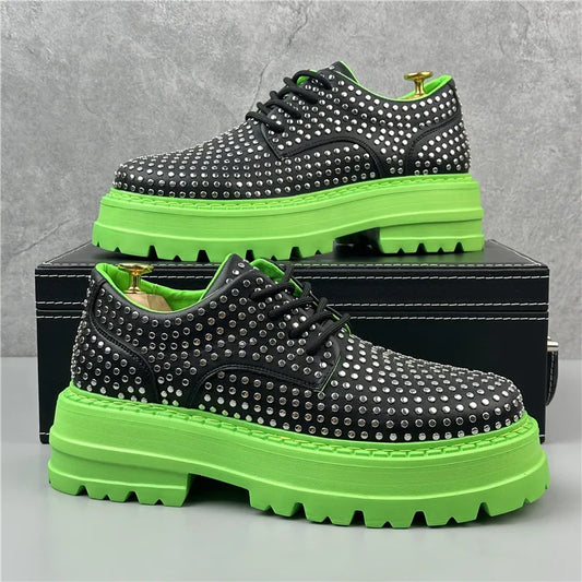 Sneakers Platform Rivet Luxury in Pelle – Statement Streetwear