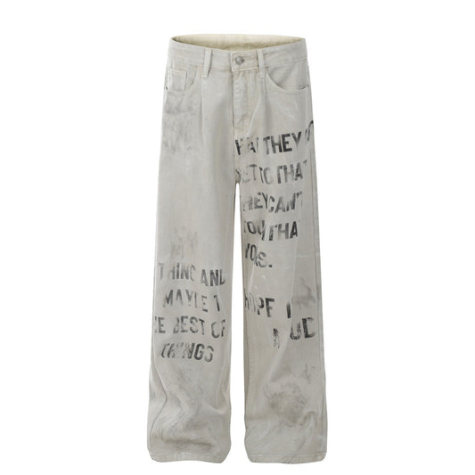 Jeans Uomo Concrete Poetry Loose Fit Urban Grey