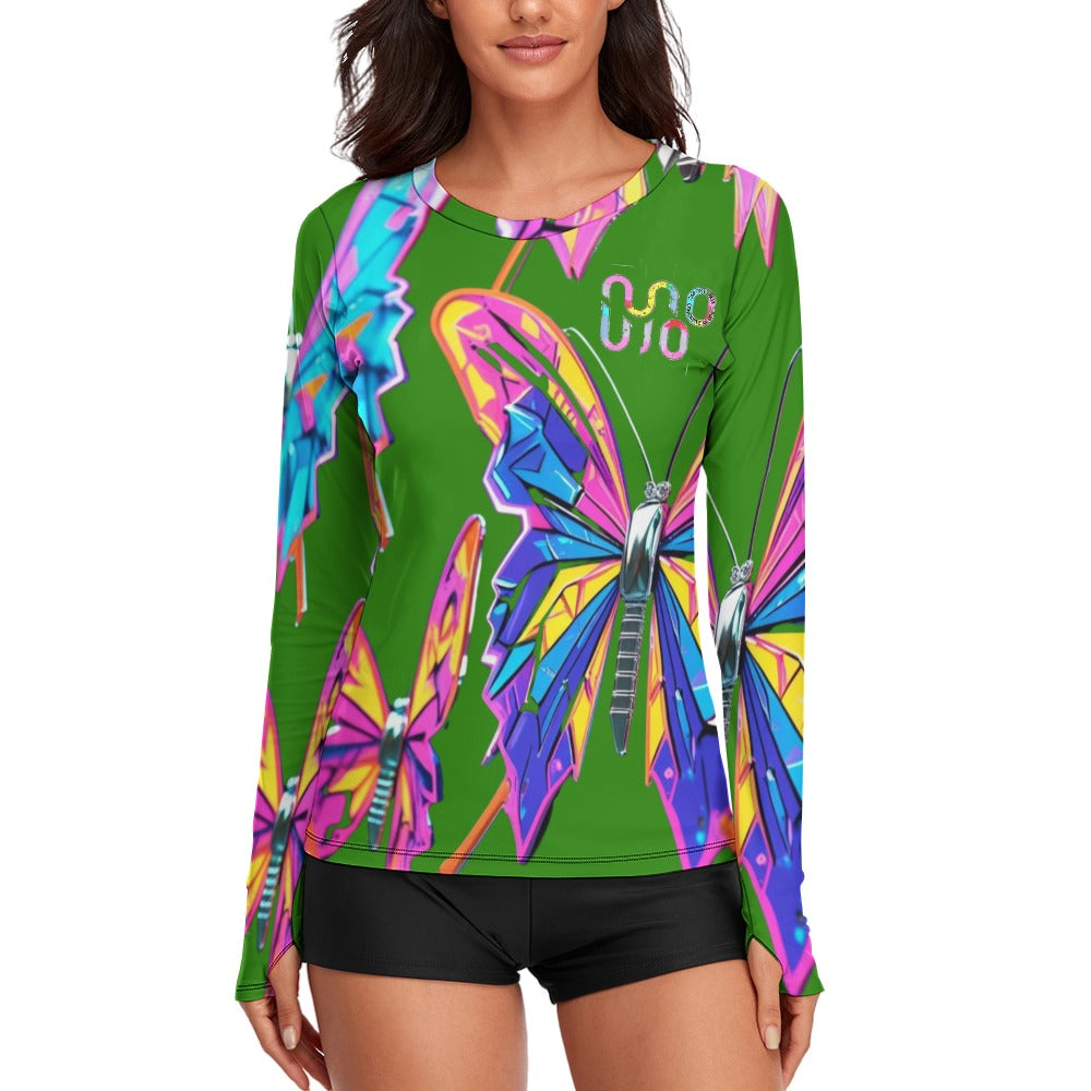 Maglietta donna Wings of Noise maniche lunghe protezione UV – 10 varianti colore