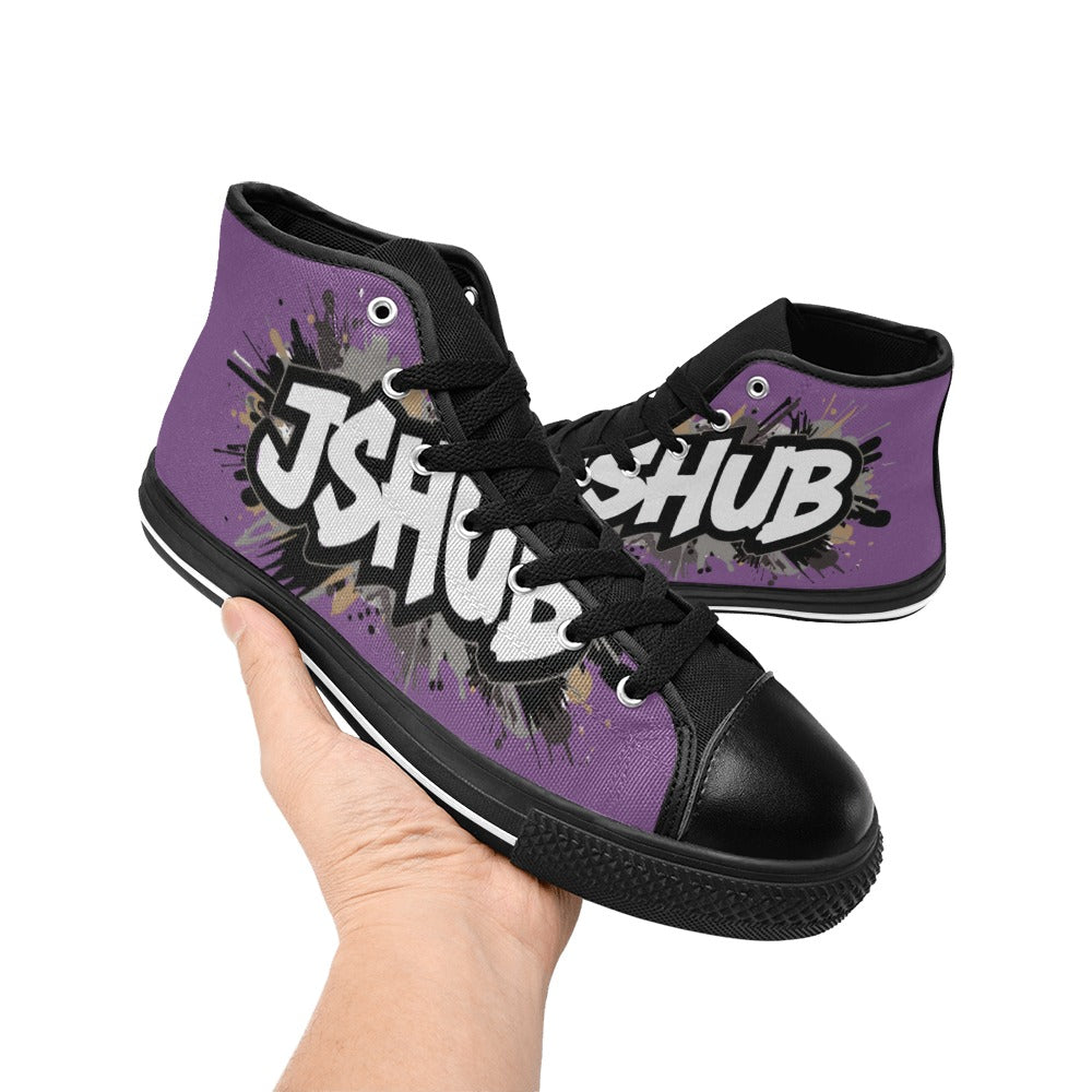 Scarpe Alte da Donna in Tela Urban JSHub Graffiti Dark – Design Esclusivo