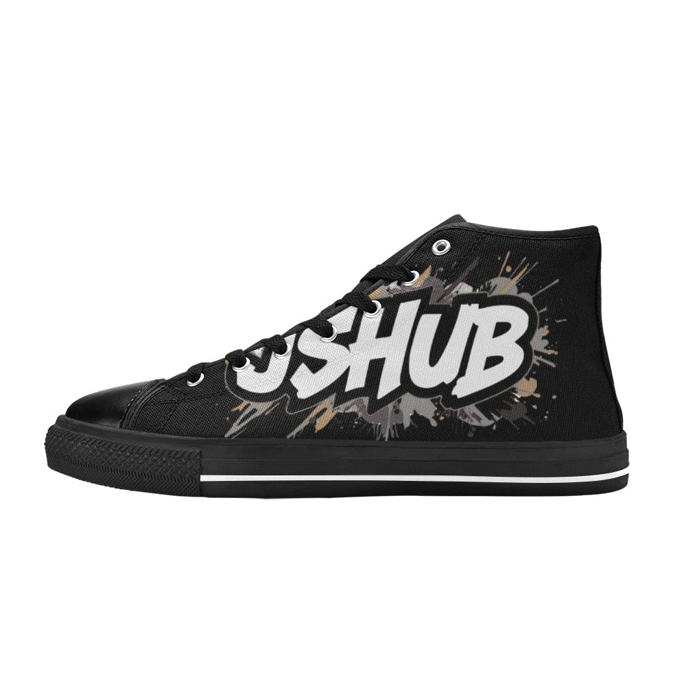 Scarpe Alte da Donna in Tela Urban JSHub Graffiti Dark – Design Esclusivo