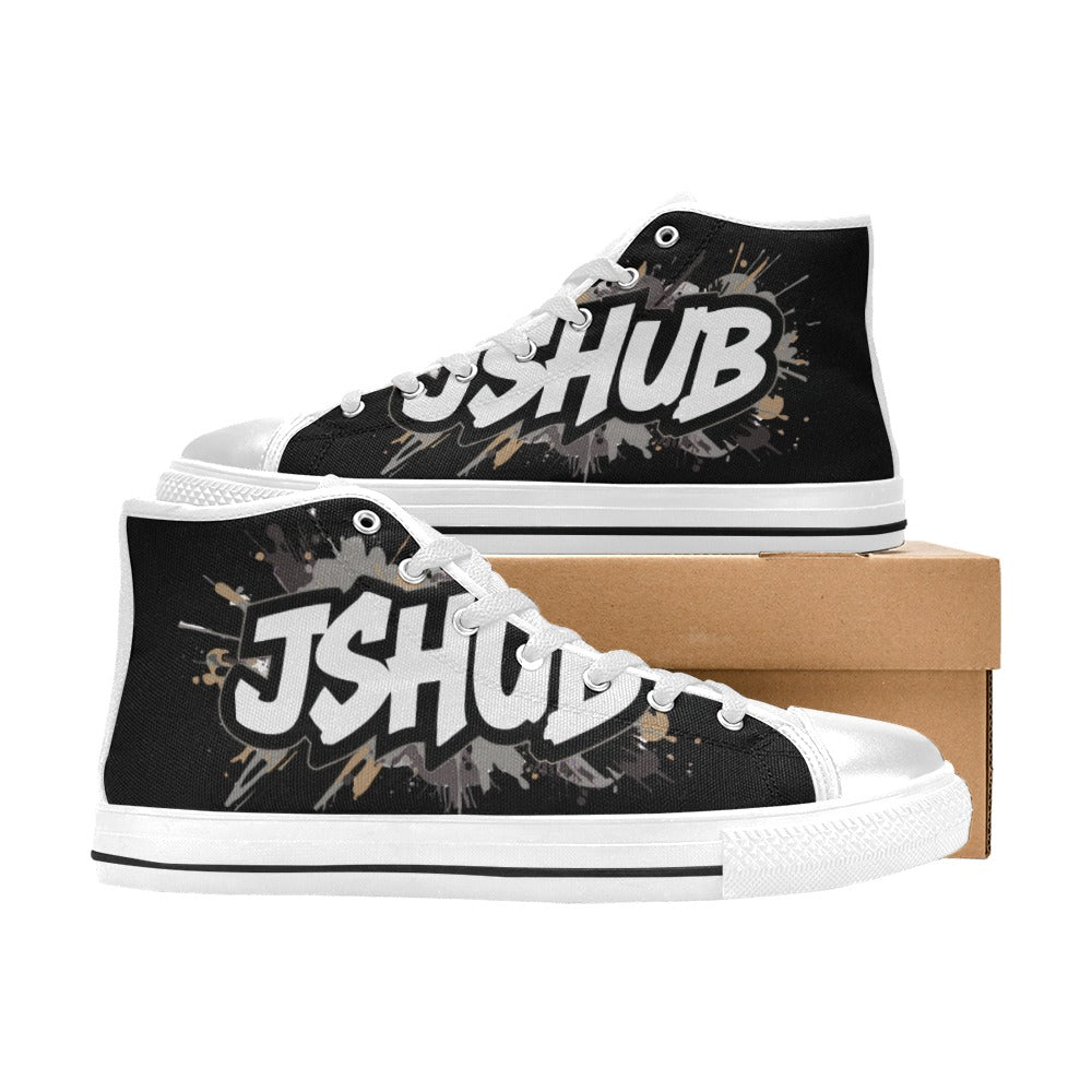 Scarpe Alte da Donna in Tela Urban JSHub Graffiti Dark – Design Esclusivo