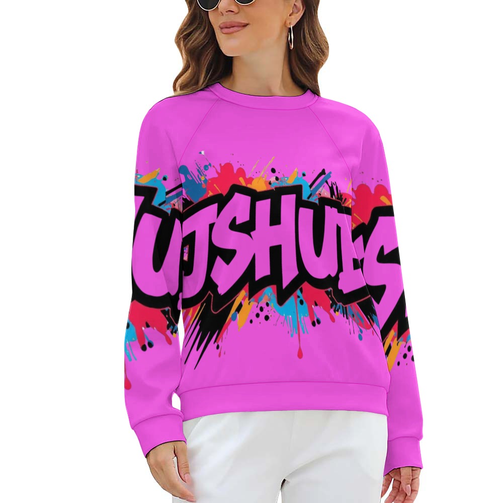 Felpa Donna JSHub Multicolor – Stile Streetwear con Graffiti All-Over