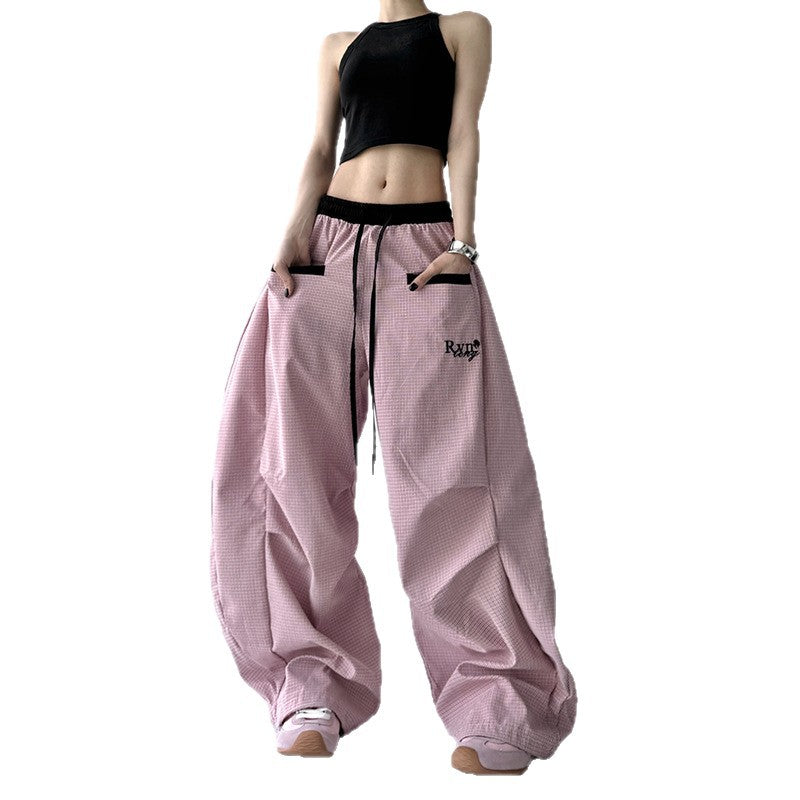 Pantaloni larghi drappeggiati estivi
