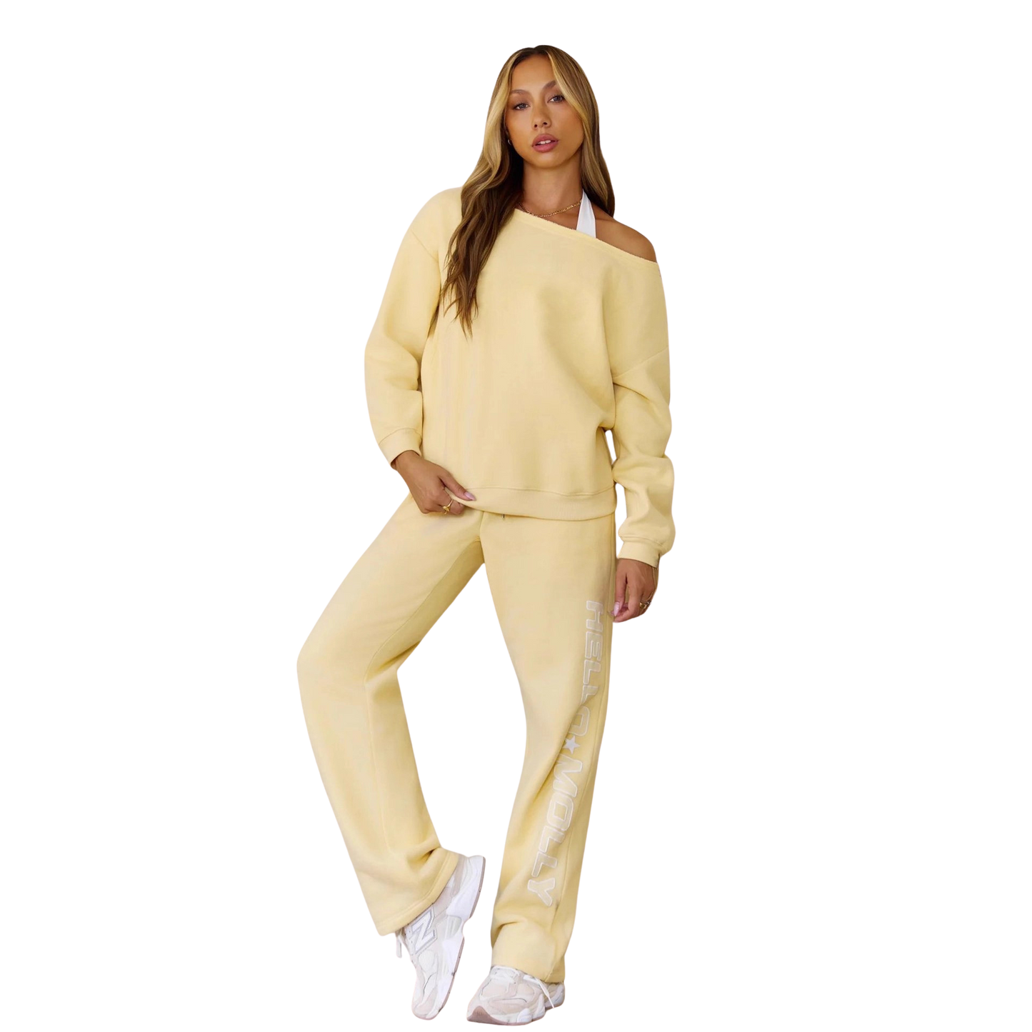 Tuta Donna Streetwear Set Felpa Oversize e Jogger Stampa Laterale