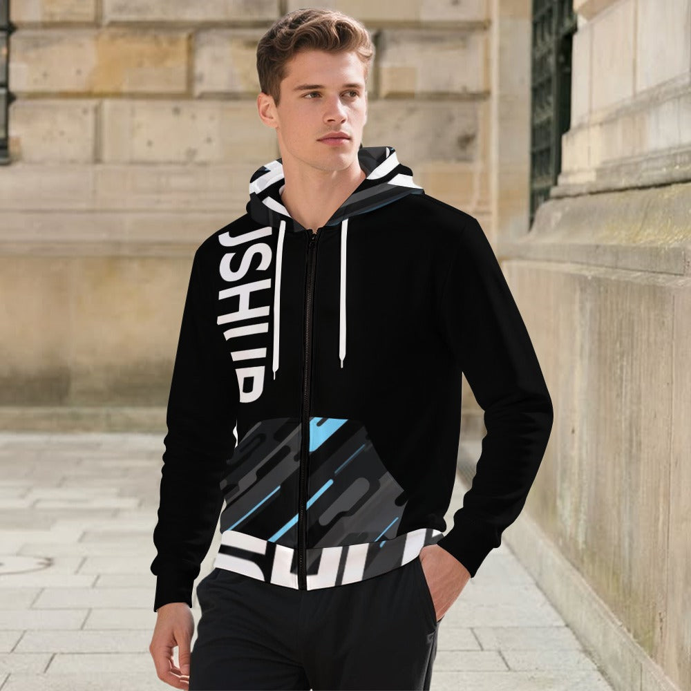 JS HUB Motion Core High Neck Hoodie Uomo Nera Multicolor