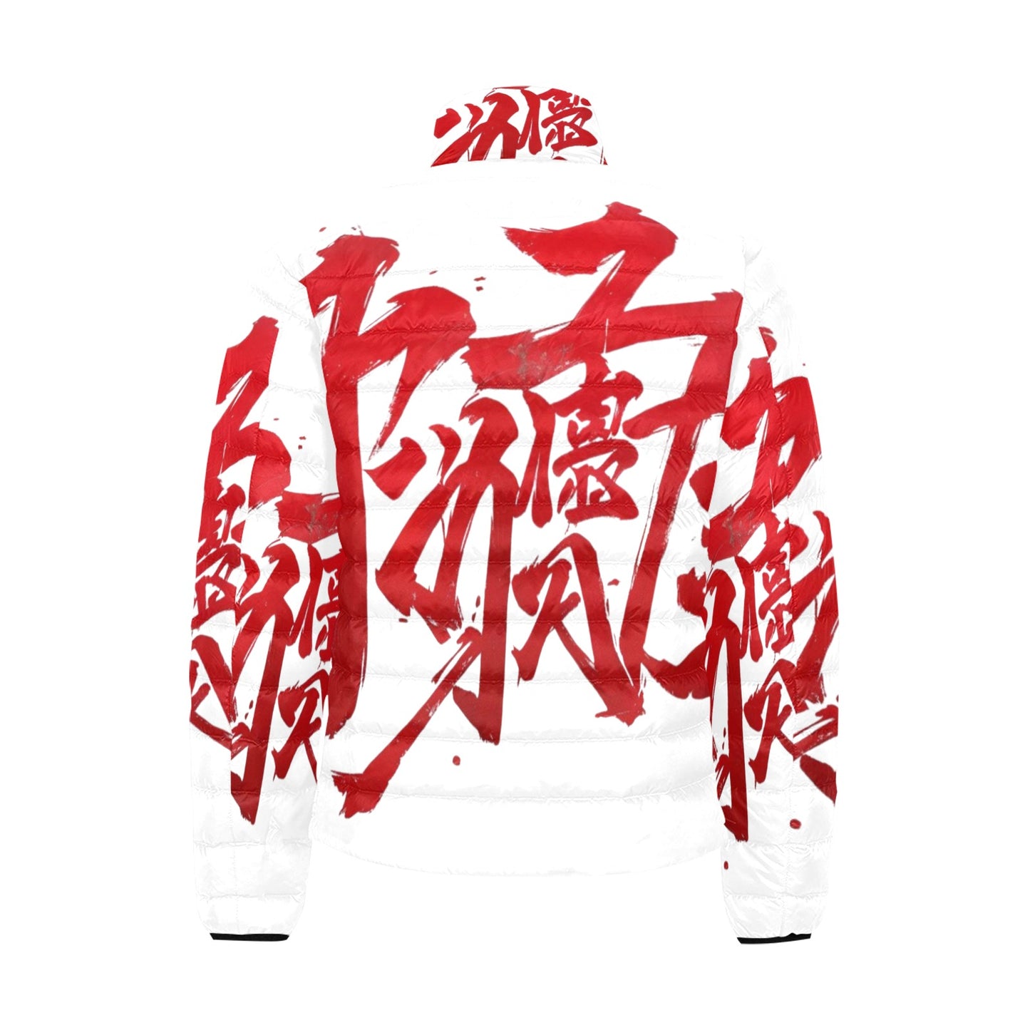 Giacca Bomber Uomo Collezione JSports Momo M05 Bianco Aurora e Rosso Sfumato JSHUB – Base Bianca con Stampa All-Over Rossa Sfumata
