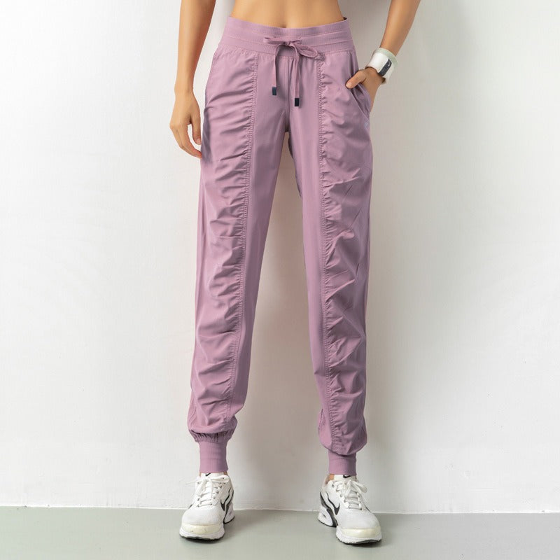 Pantaloni slim loose running fitness quick dry