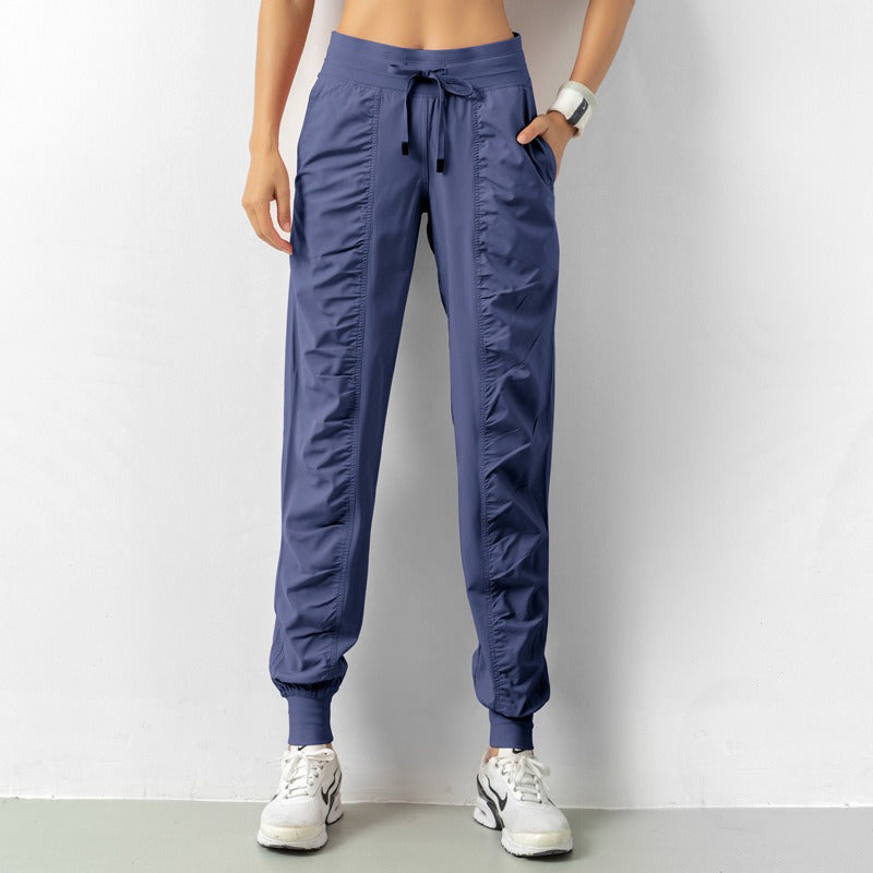 Pantaloni slim loose running fitness quick dry