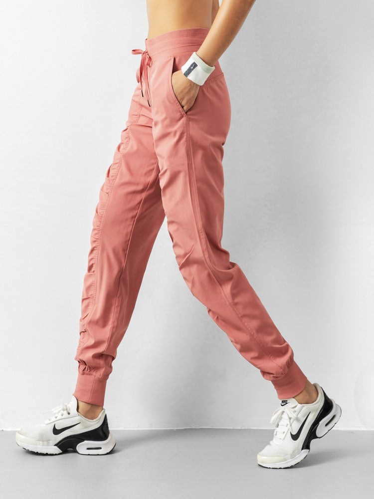 Pantaloni slim loose running fitness quick dry