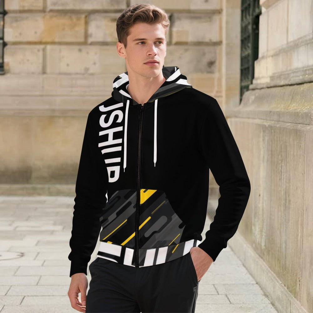 JS HUB Motion Core High Neck Hoodie Uomo Nera Multicolor